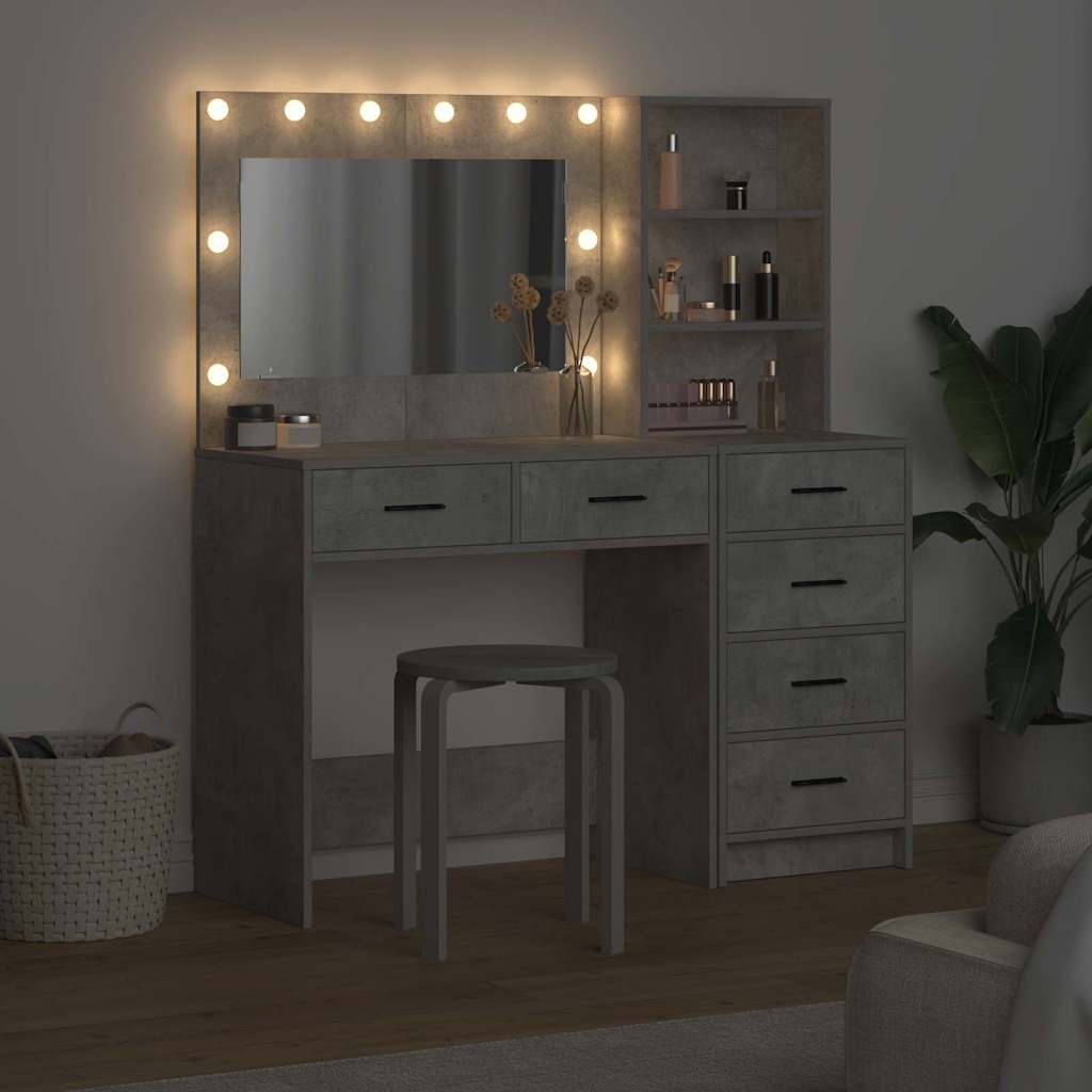 Schminktisch mit Regal Weiß 78,5 x 41 x 135 cm Holzwerkstoff
