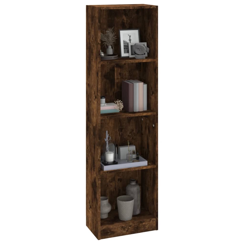 Bücherregal 3 Fächer Weiß 40x24x109 cm Holzwerkstoff