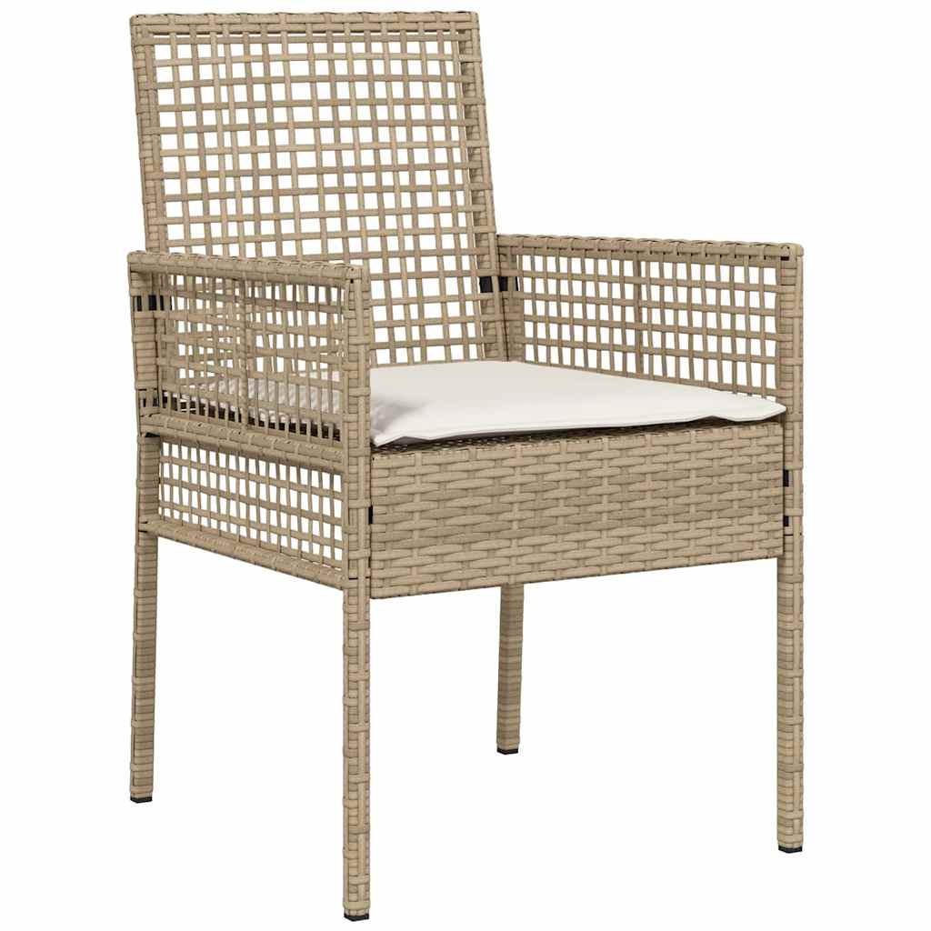 Gartenstuhl 2 pcs Schwarz 55 x 53 x 85 cm Poly-Rattan