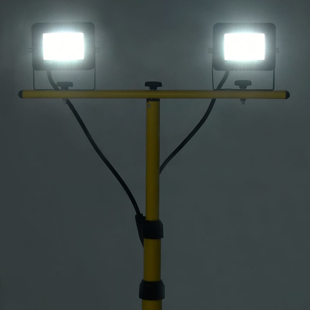 LED-Fluter mit Stativ 2x10 W Warmweiß