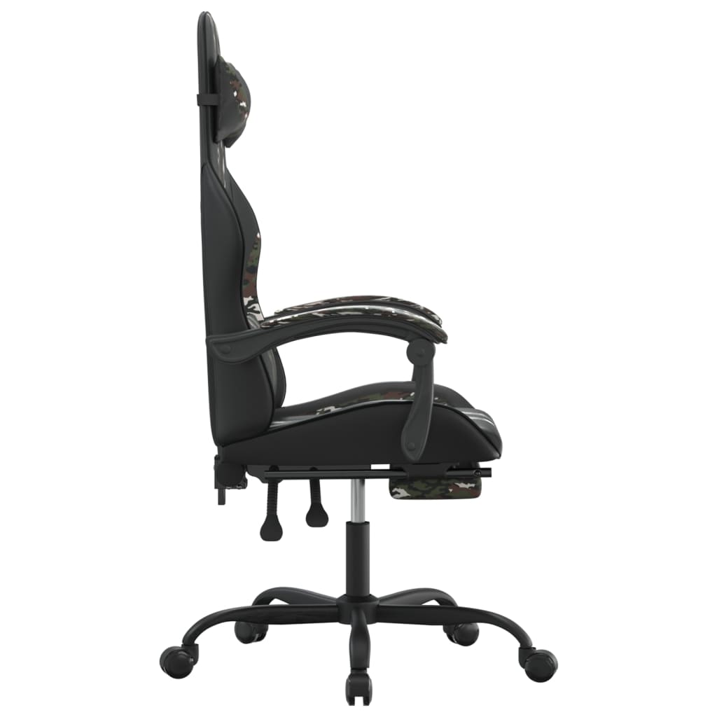 Gaming-Stuhl Drehbar Schwarz und Blau Kunstleder