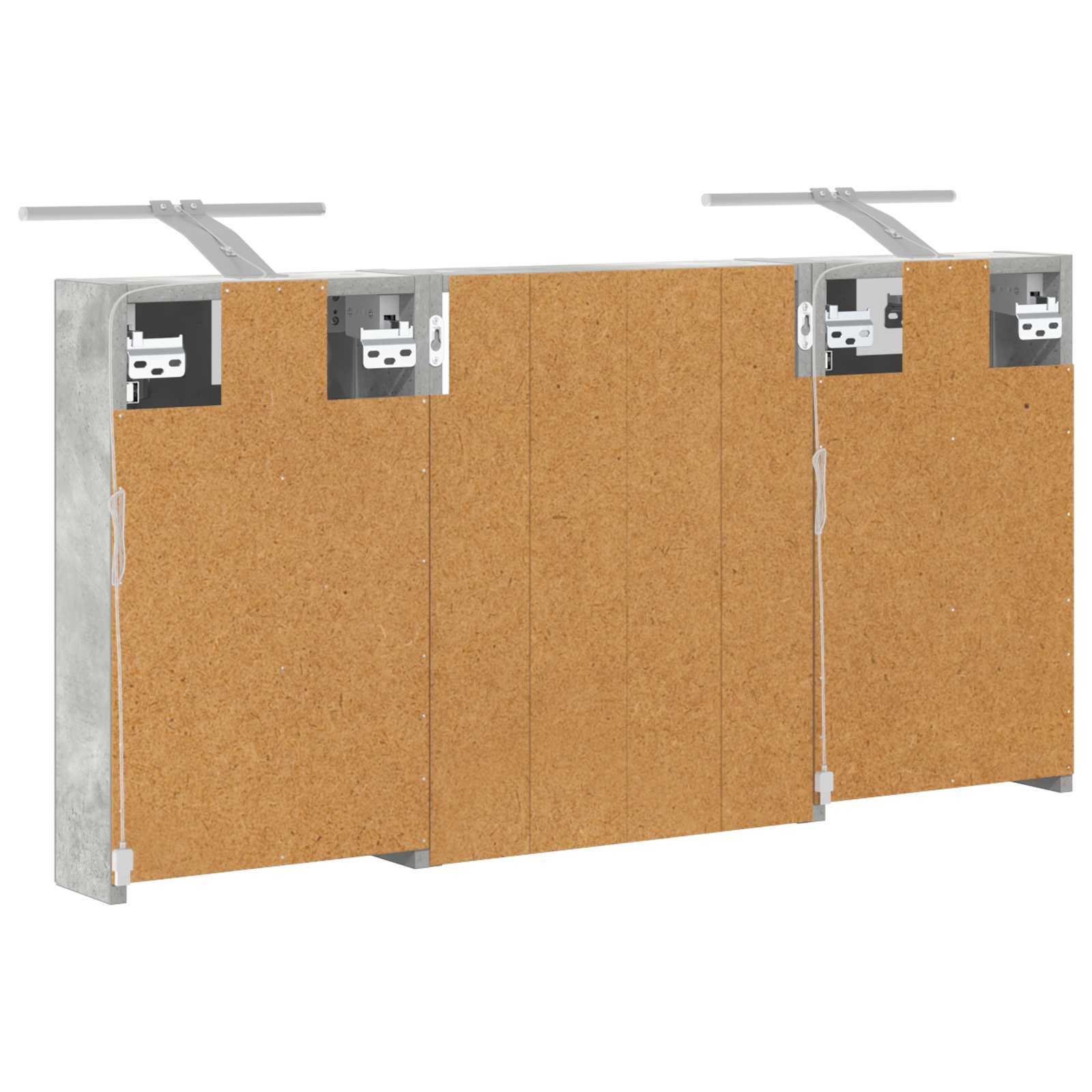 Badezimmerschrank-Set 3 pcs 80 x 10,5 x 50 cm Holzwerkstoff
