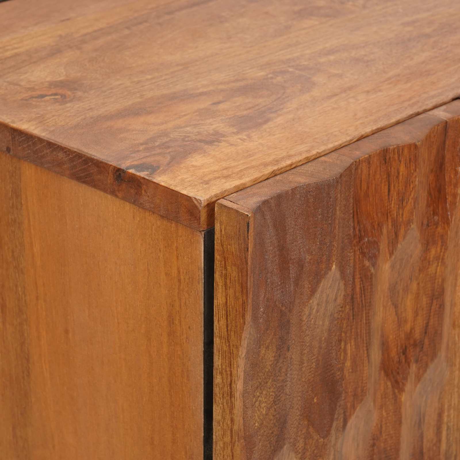Highboard mit Tür Weiße gewaschene Oberfläche 60 x 33 x 100 cm
