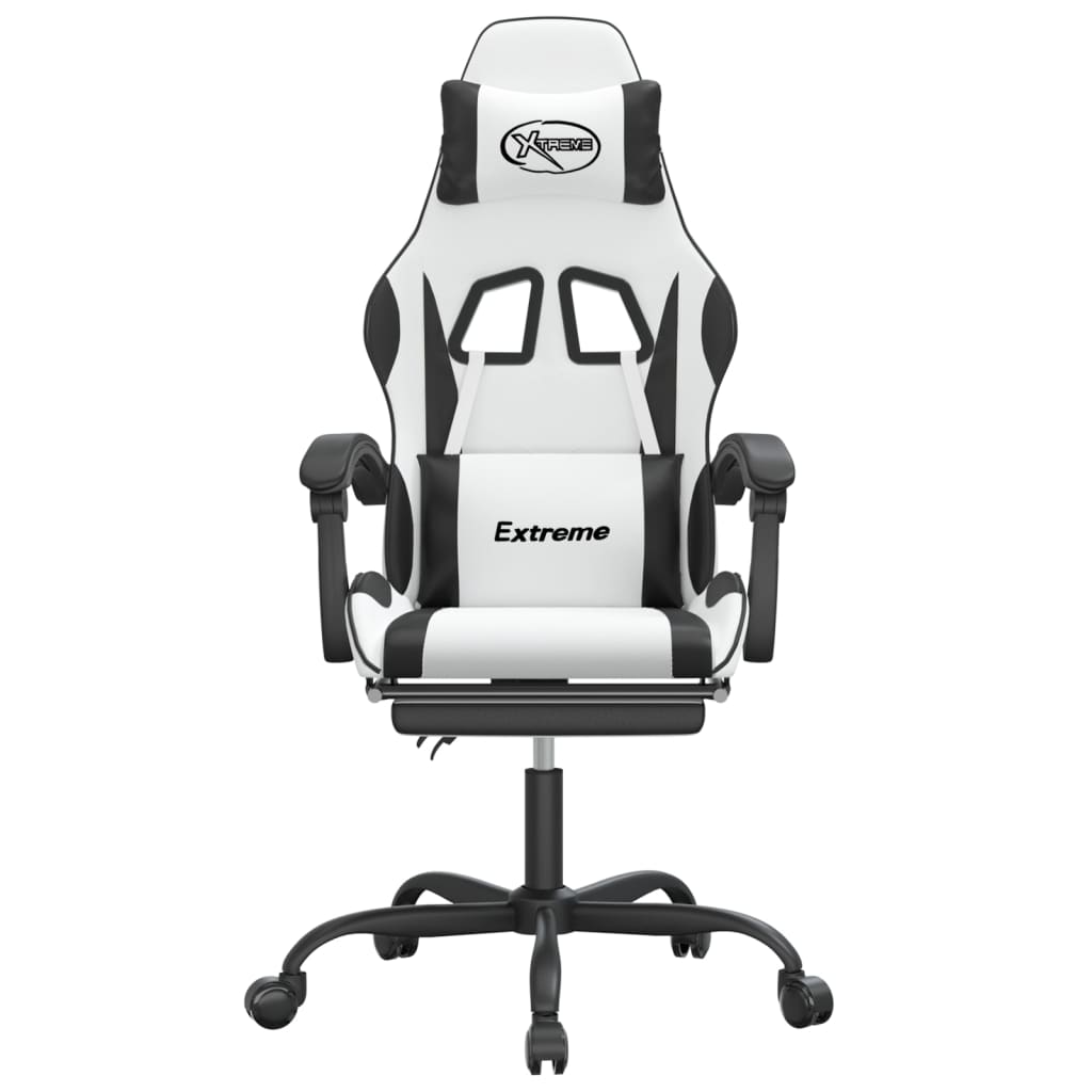Gaming-Stuhl Drehbar Schwarz und Grün Kunstleder