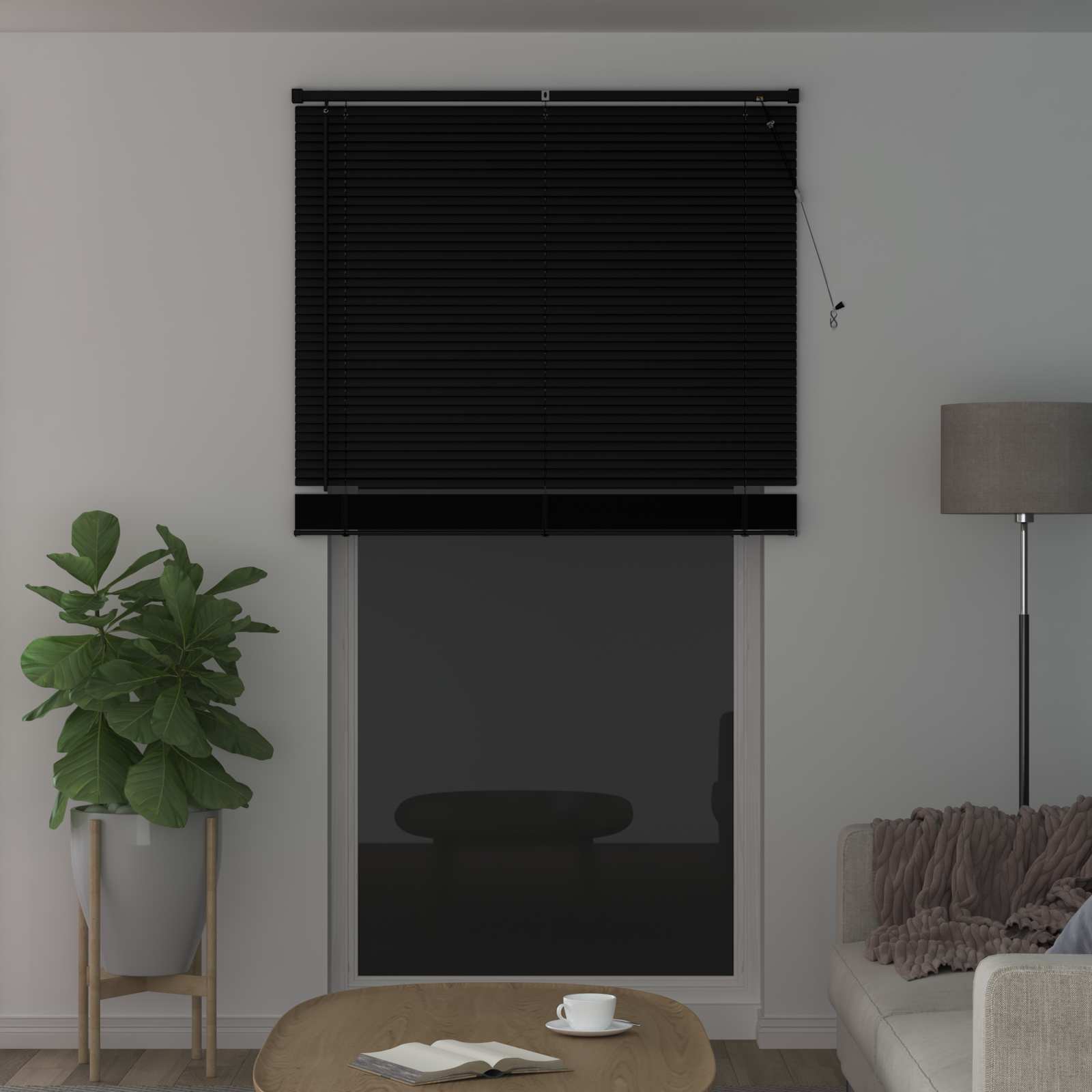Jalousie Silber Grau 150 x 40 cm 25 mm PVC