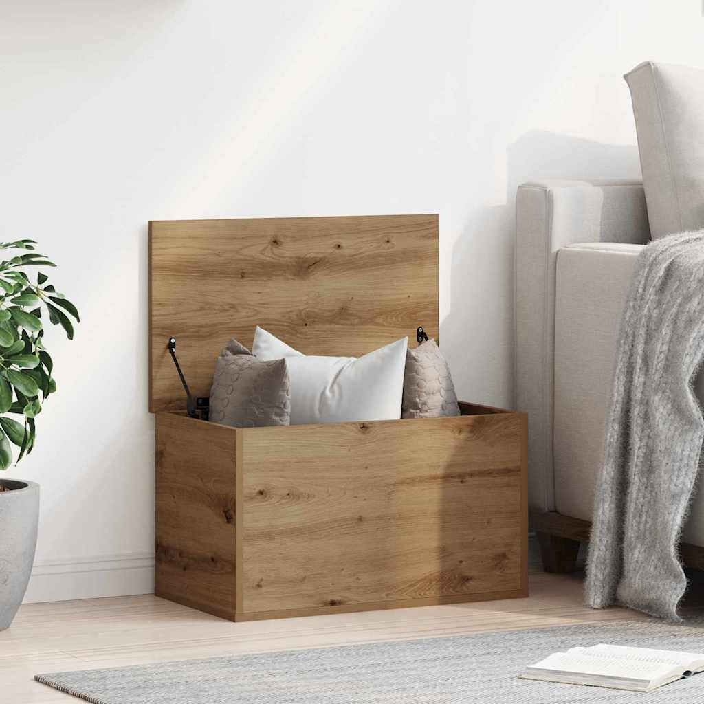Aufbewahrungstruhe Weiß 84x42x46 cm Holzwerkstoff