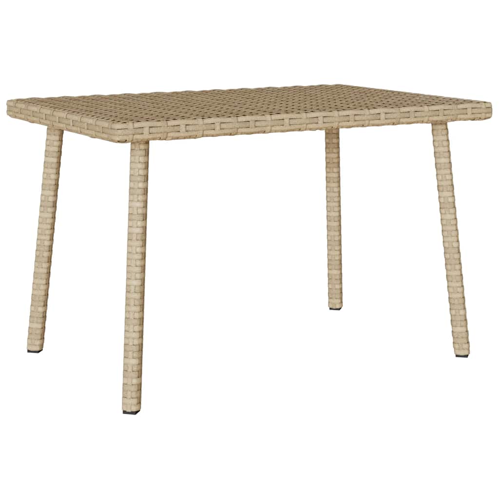 Garten-Couchtisch Rechteckig Schwarz 40x40x37 cm Poly Rattan