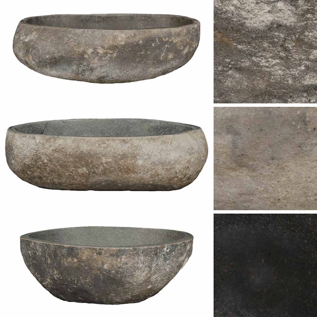Waschbecken Flussstein Oval (29-38)x(24-31) cm