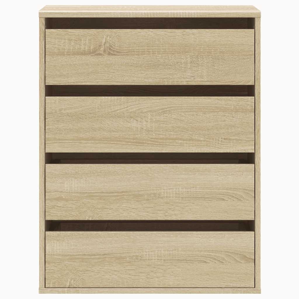 Schubladenschrank Schwarz Eichen-Optik 41 x 40 x 58 cm