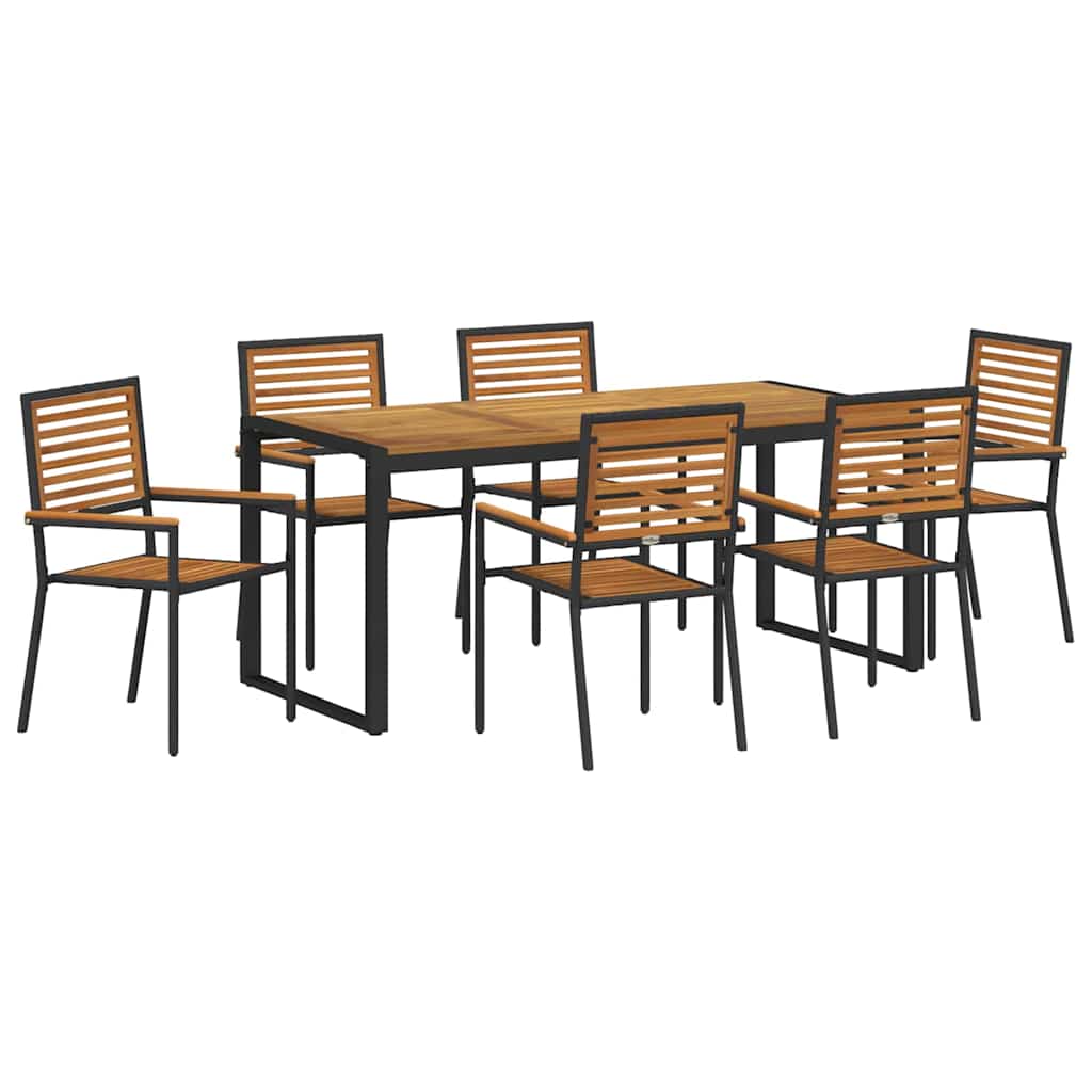 Garten Essgruppe 5 pcs Schwarz und Braun Poly-Rattan