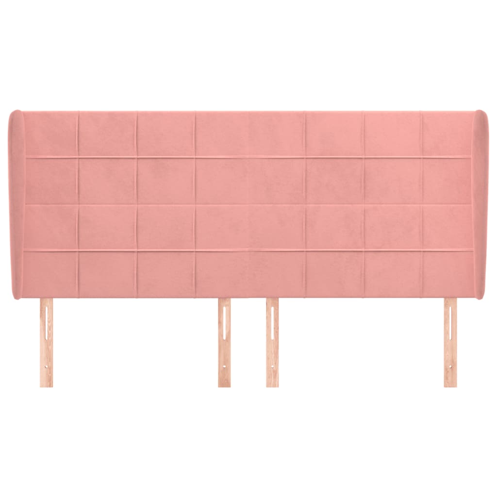 Kopfteil mit Ohren Dunkelblau 93x23x78/88 cm Samt
