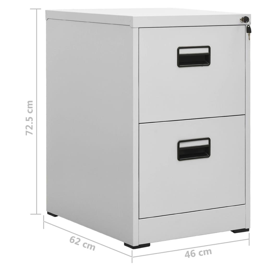 Aktenschrank Weiß 46x62x72,5 cm Stahl