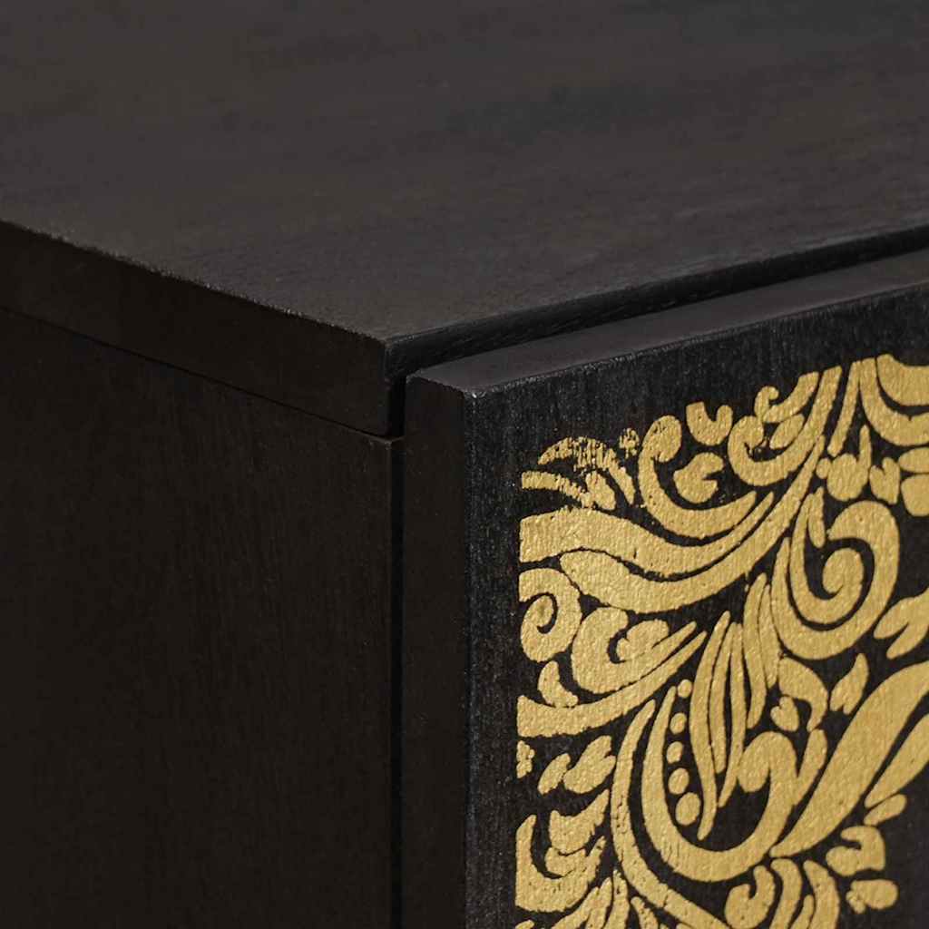 Highboard mit Regal Braun 40 x 33 x 110 cm Massivholz Mango