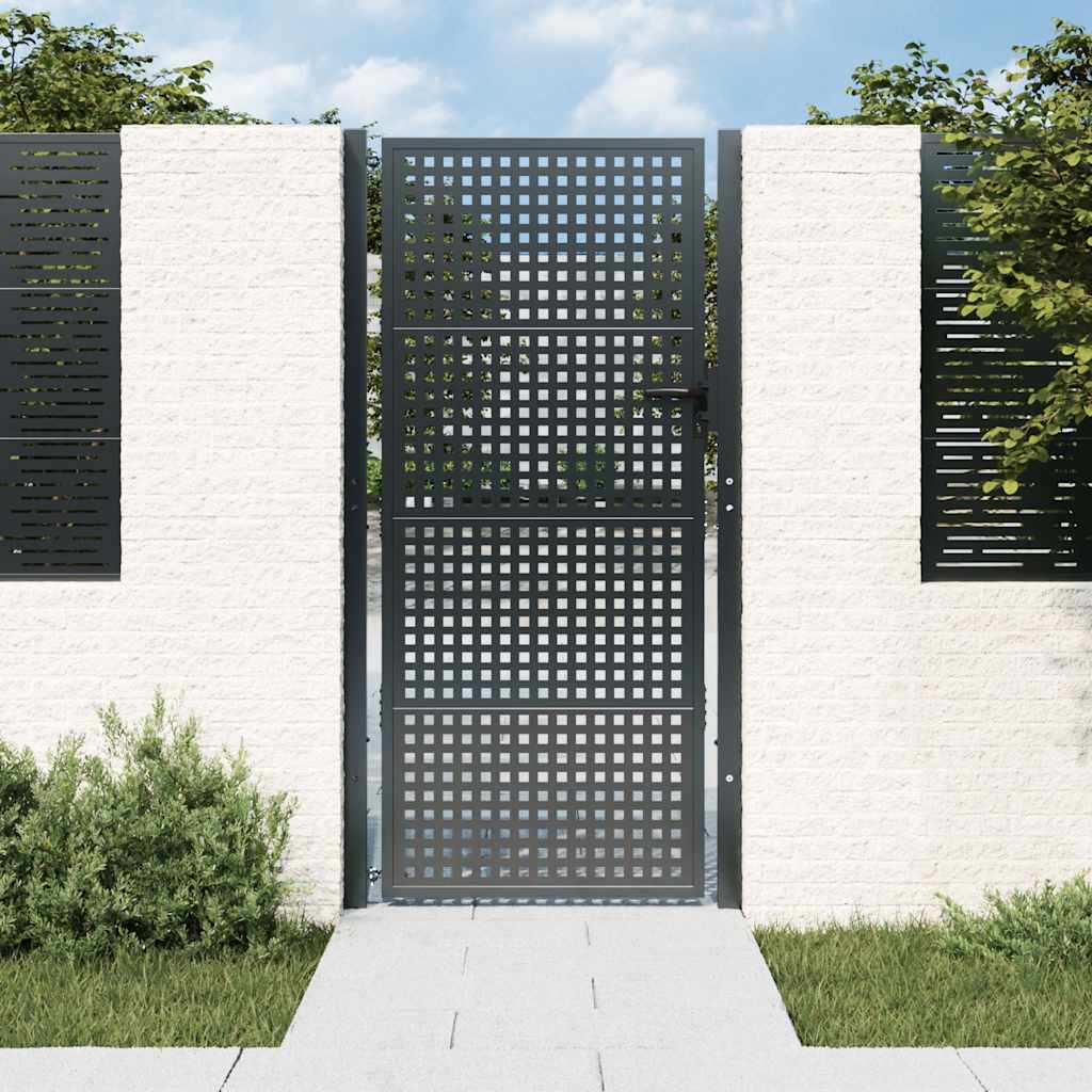 Gartentor Anthrazit 100x75 cm Stahl
