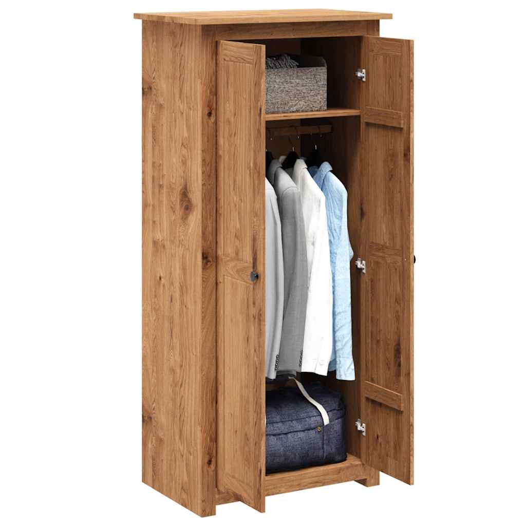 Kleiderschrank 3-Türig 118×50×171,5 cm Kiefer Panama Serie