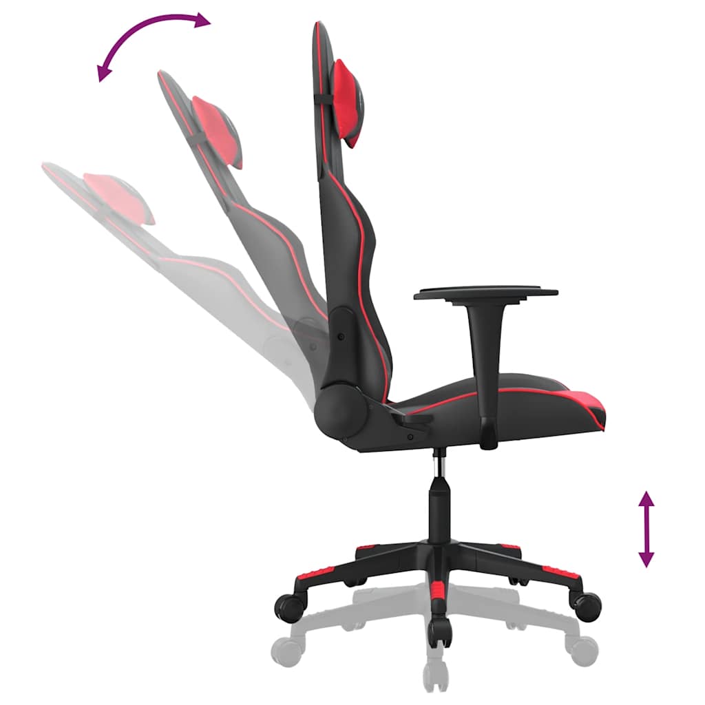Gaming-Stuhl mit Massagefunktion Schwarz und Blau Kunstleder