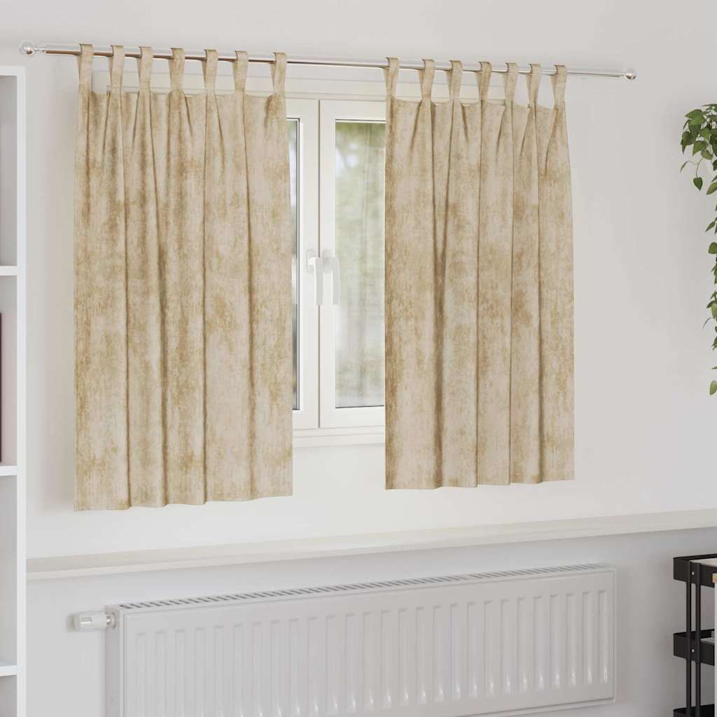 Samtvorhänge mit Vorhängen 2 pcs Weinrot 140 x 140 cm Samt