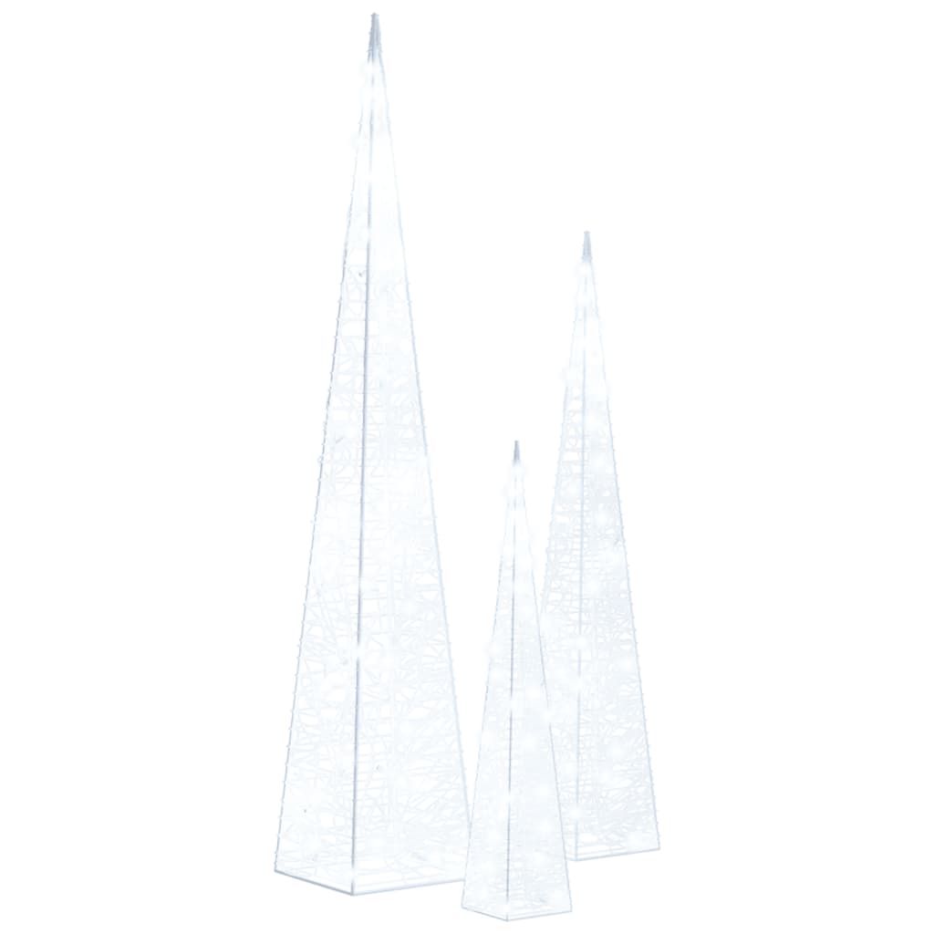 LED-Leuchtkegel Acryl Deko Mehrfarbig 90 cm