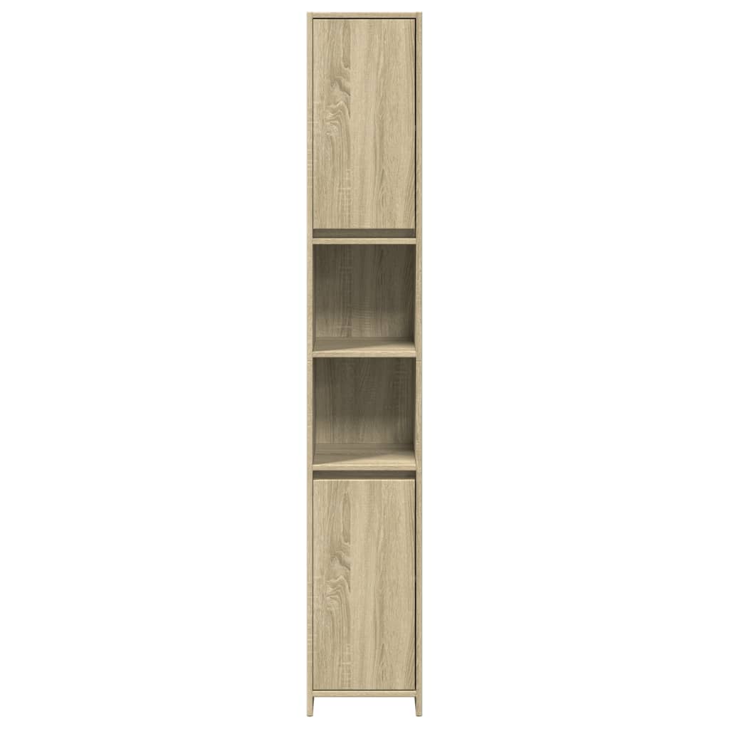 Badezimmerschrank Weiß 30x30x183,5 cm Holzwerkstoff