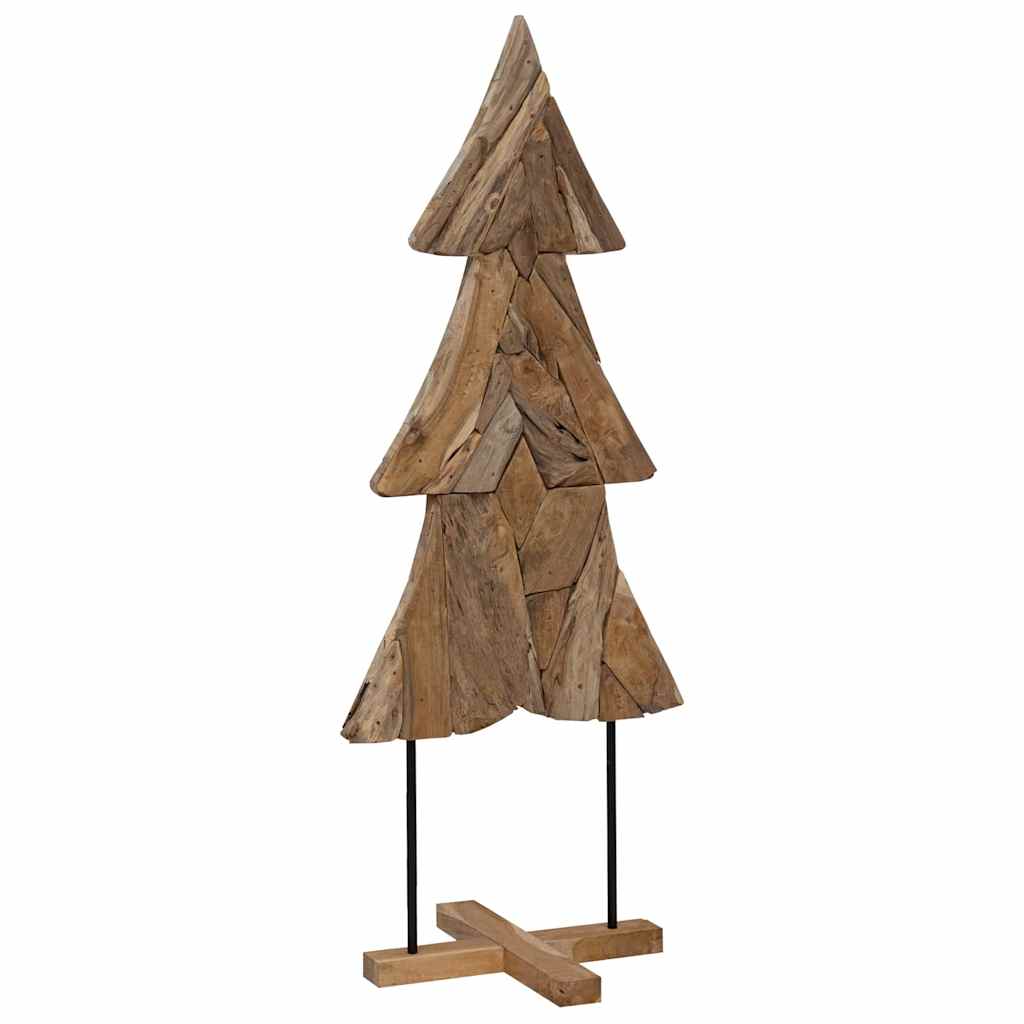 Weihnachtsbaum mit Ständer Braun 90 cm Massivholz Teak