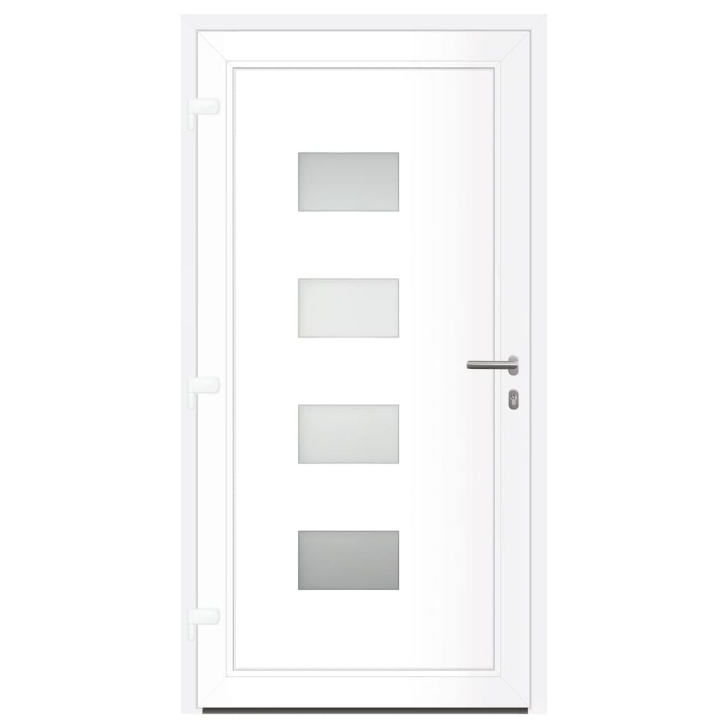 Haustür Anthrazit 100x210 cm Aluminium und PVC