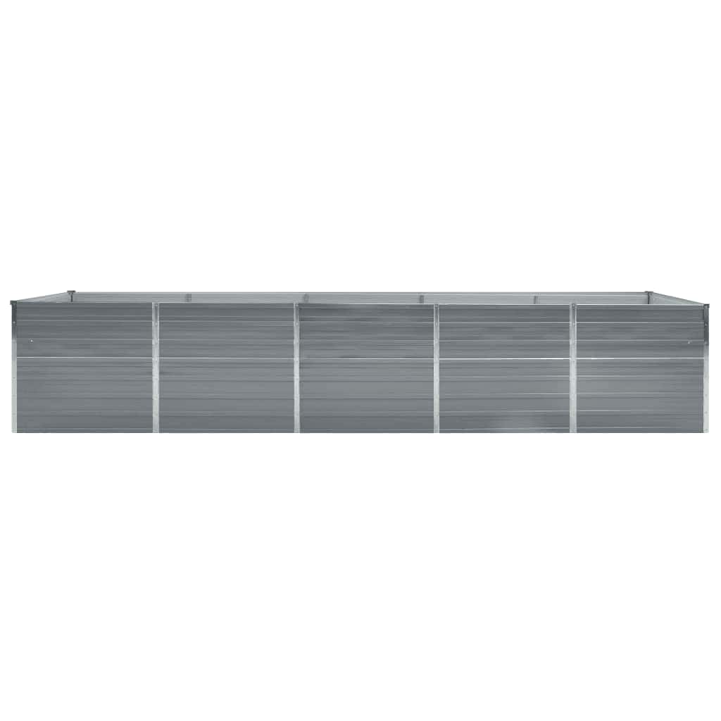 Hochbeet 160 x 80 x 77 cm Verzinkter Stahl Grau