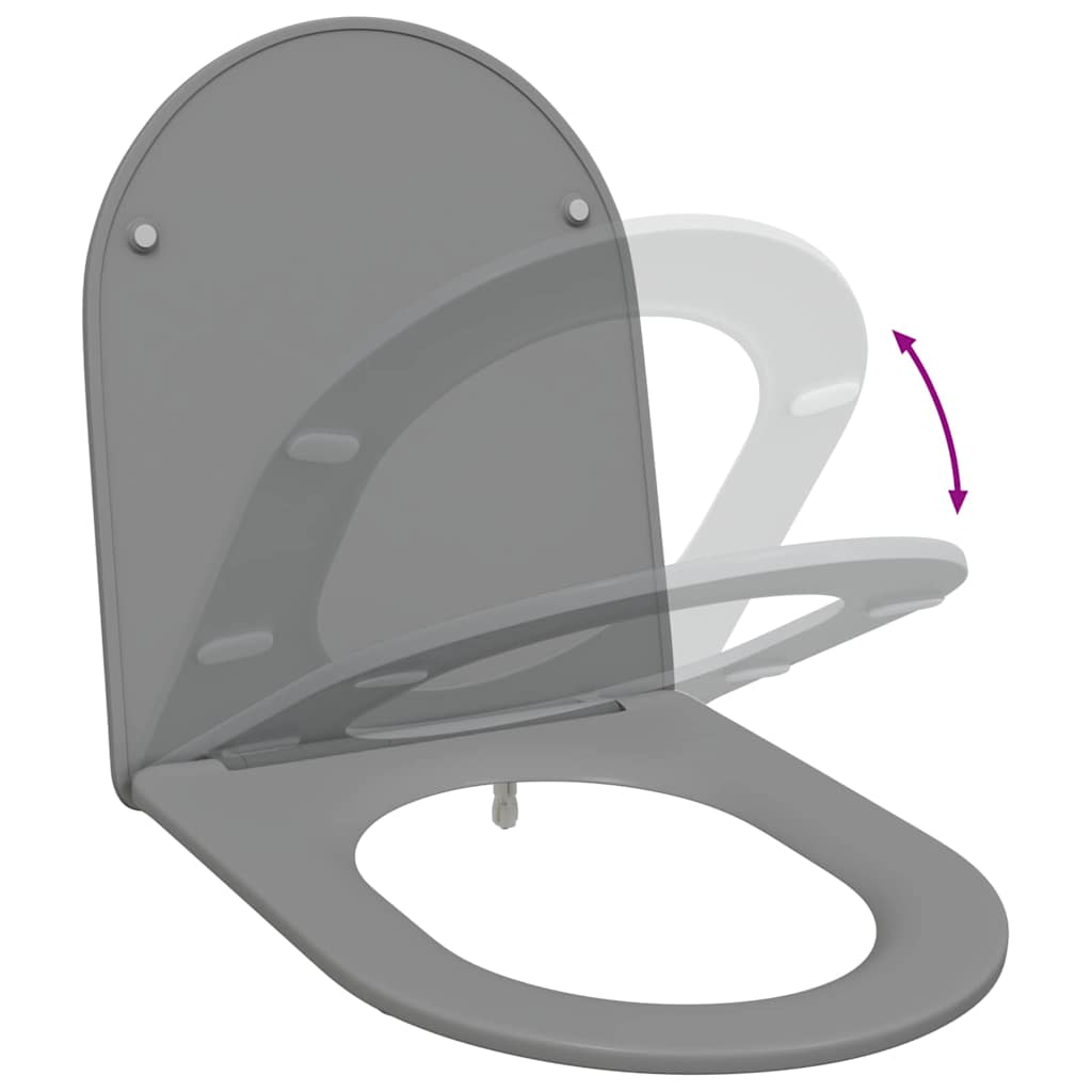 Toilettensitz Anthrazit 47 x 36 x 3,4 cm Duroplast