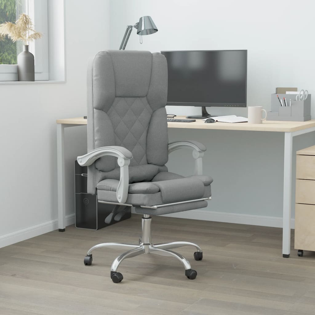 Bürostuhl mit Massagefunktion Taupe Stoff
