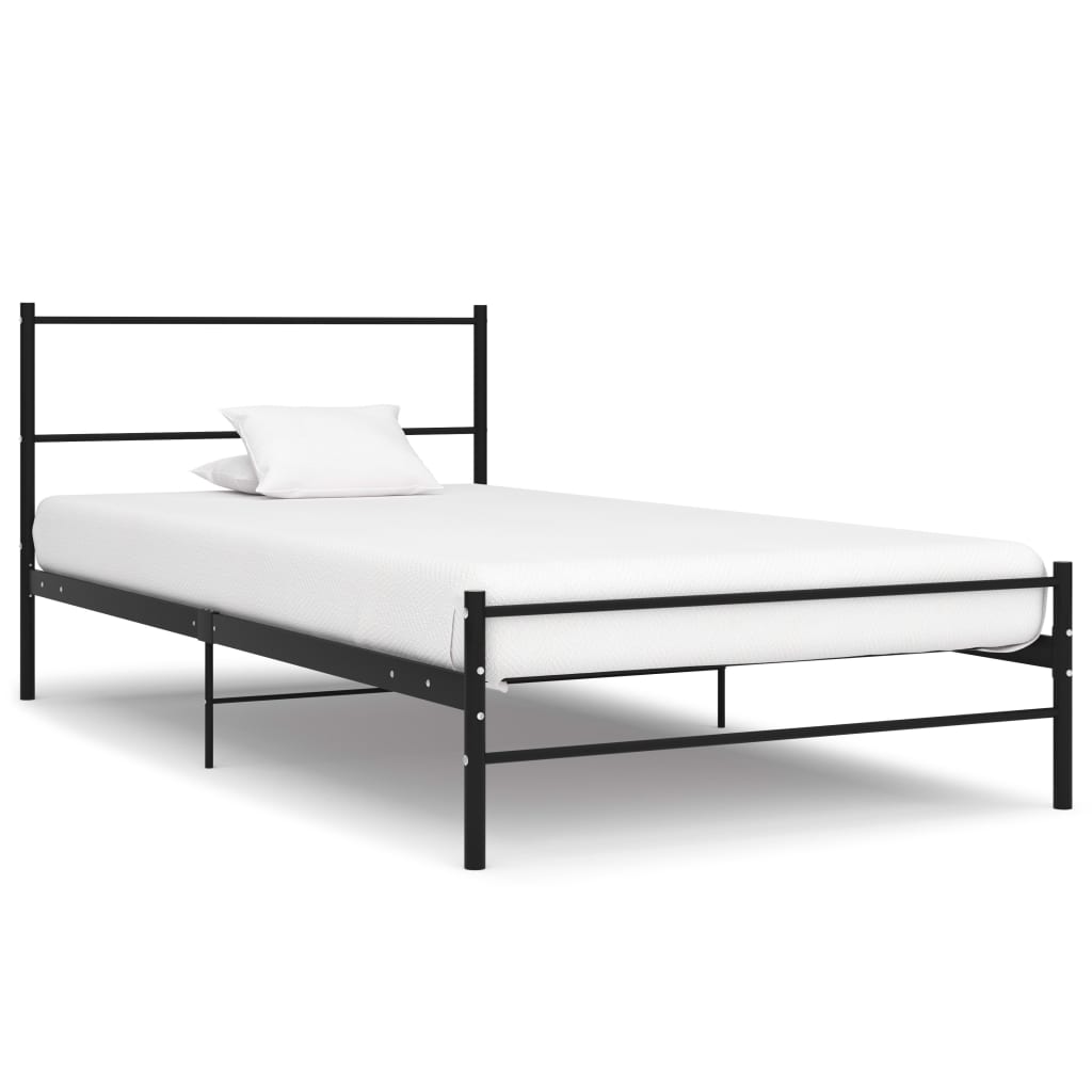 Bettgestell Grau Metall 180×200 cm