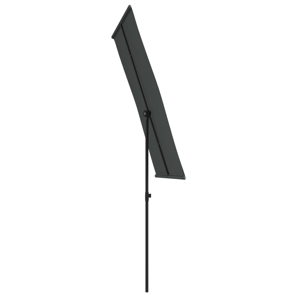 Sonnenschirm mit Aluminium-Mast 180x110 cm Bordeauxrot