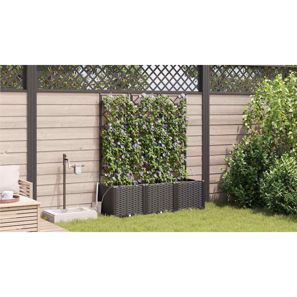 Garten-Pflanzgefäß 4 Stk. Braun 160 x 40 x 22 cm PP