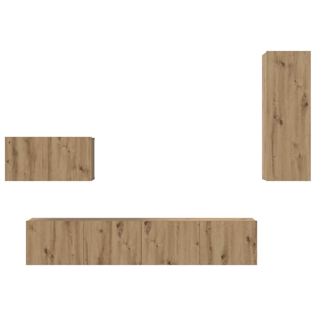 4-tlg. TV-Schrank-Set Sonoma-Eiche Holzwerkstoff