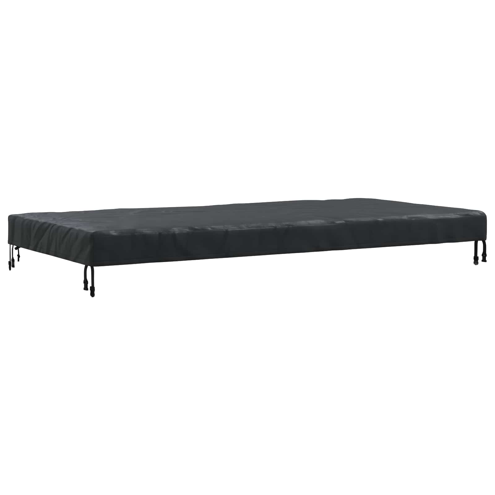 Tischdecken Uni Schwarz 122 x 72 x 15 cm Stoff