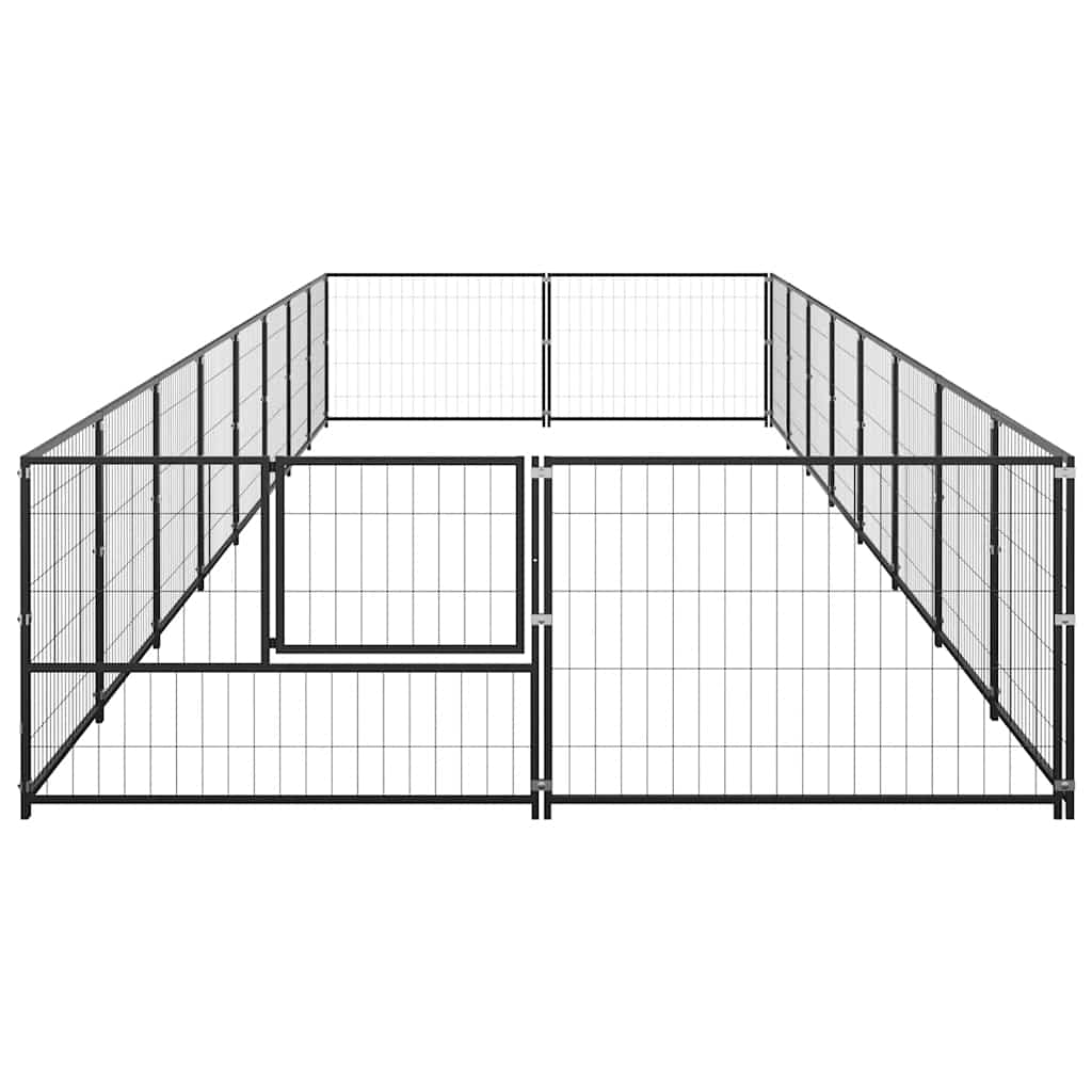 Hundezwinger Schwarz 4 m² Stahl