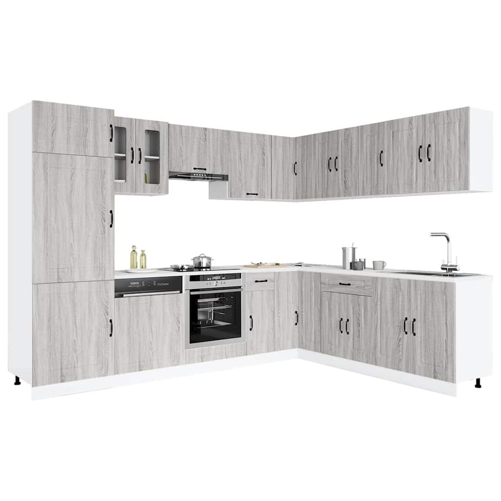 14-tlg. Küchenschrank-Set Kalmar Weiß Holzwerkstoff