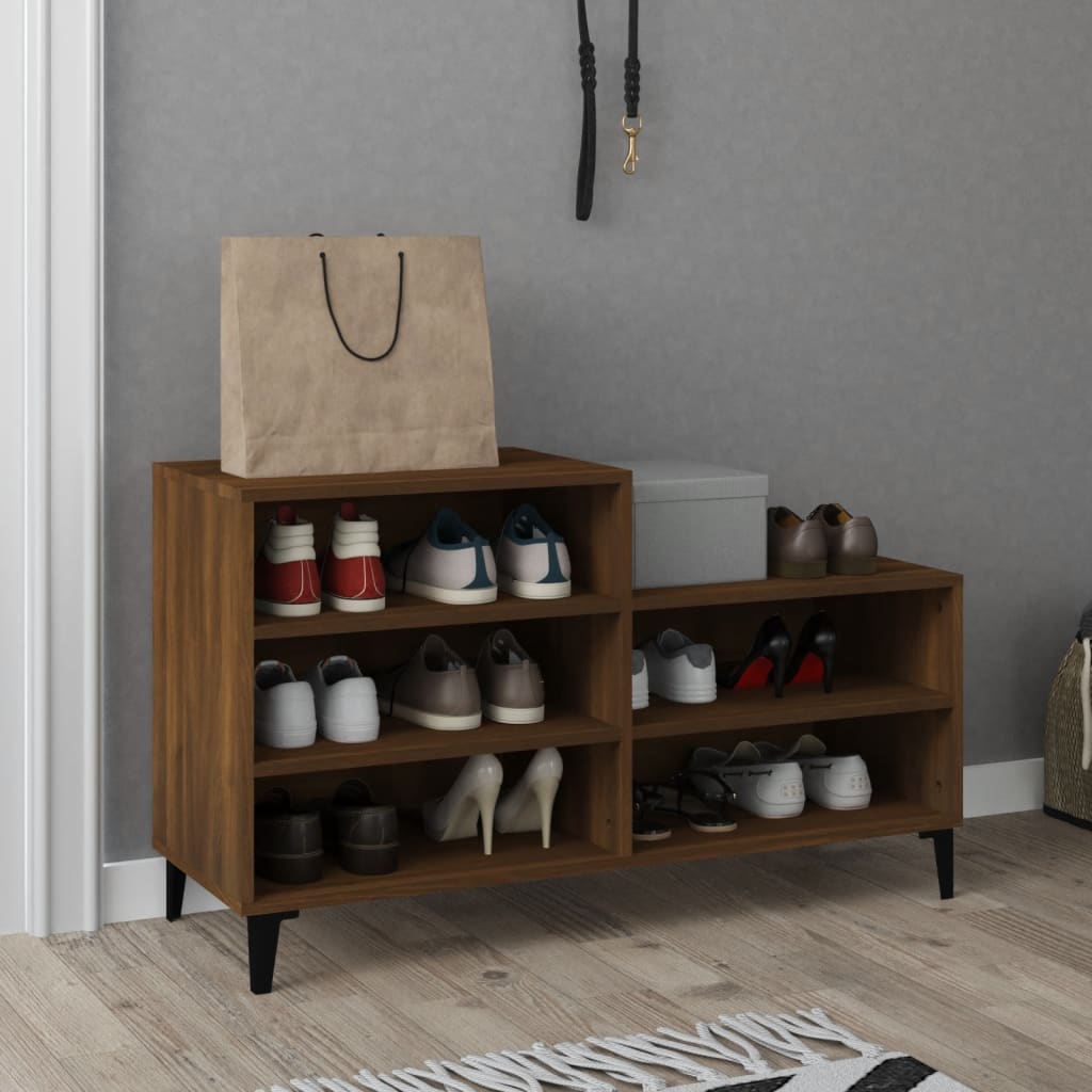 Schuhregal Weiß 102x36x60 cm Holzwerkstoff