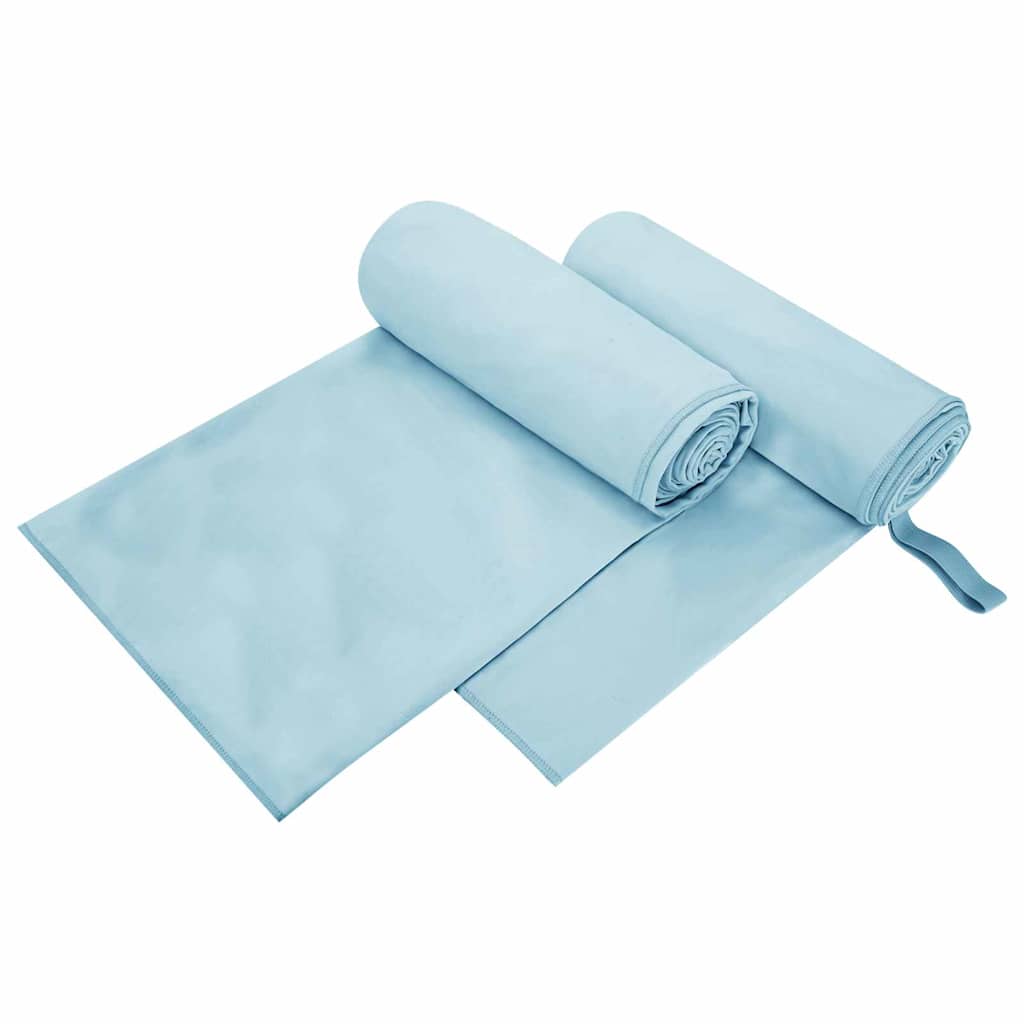 Sporthandtücher 2 pcs Schwarz 50 x 30 cm Polyester und Polyamid
