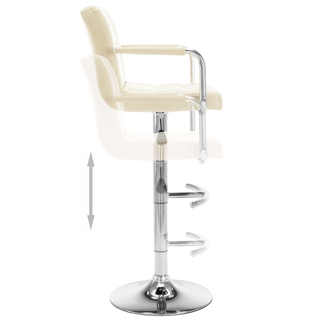 Barhocker 2 Stk. Rot Kunstleder
