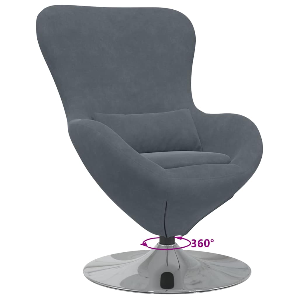 Eiersessel Blau Samt