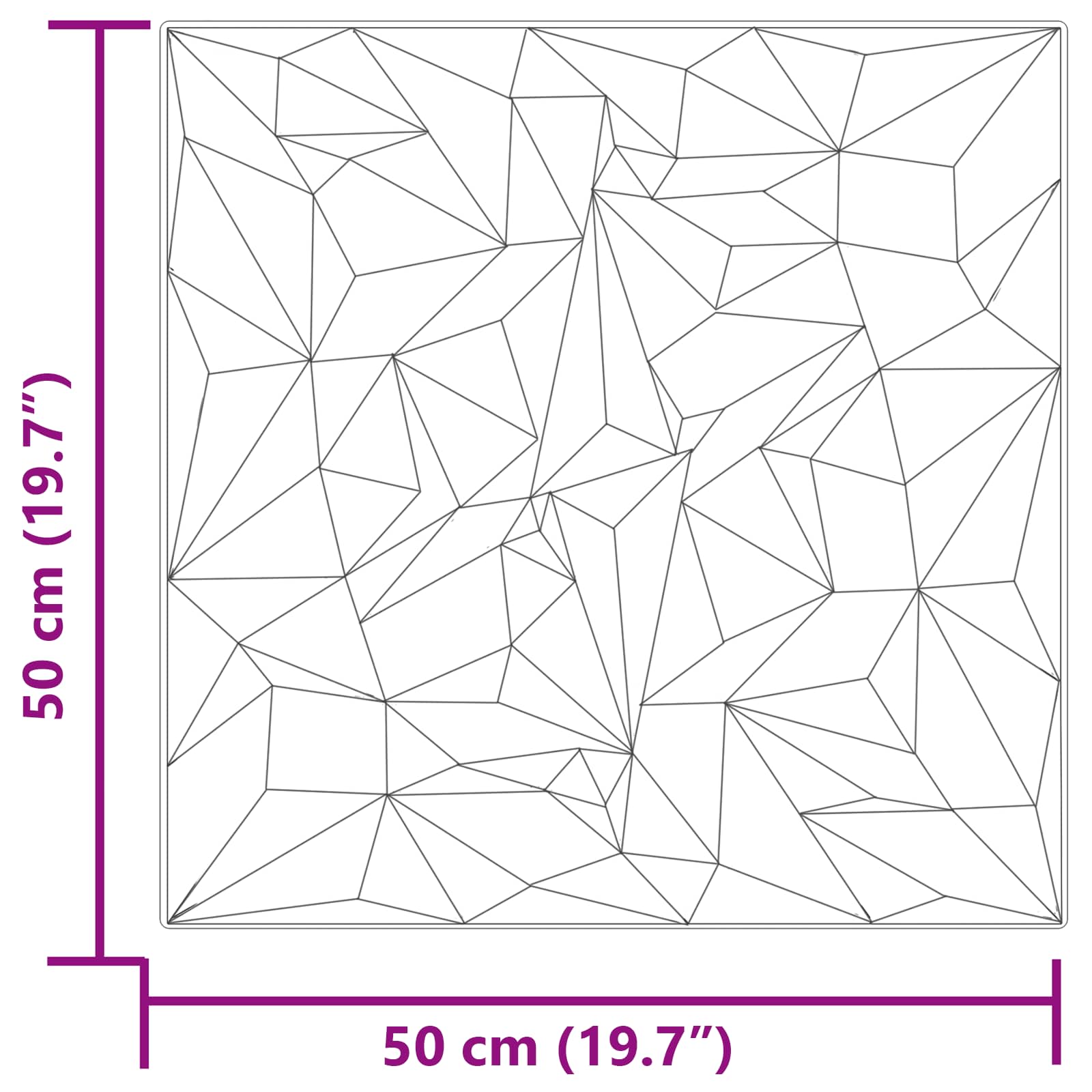 Wandpaneele 12 pcs Diamant Weiß 50 x 50 cm XPS Schaum