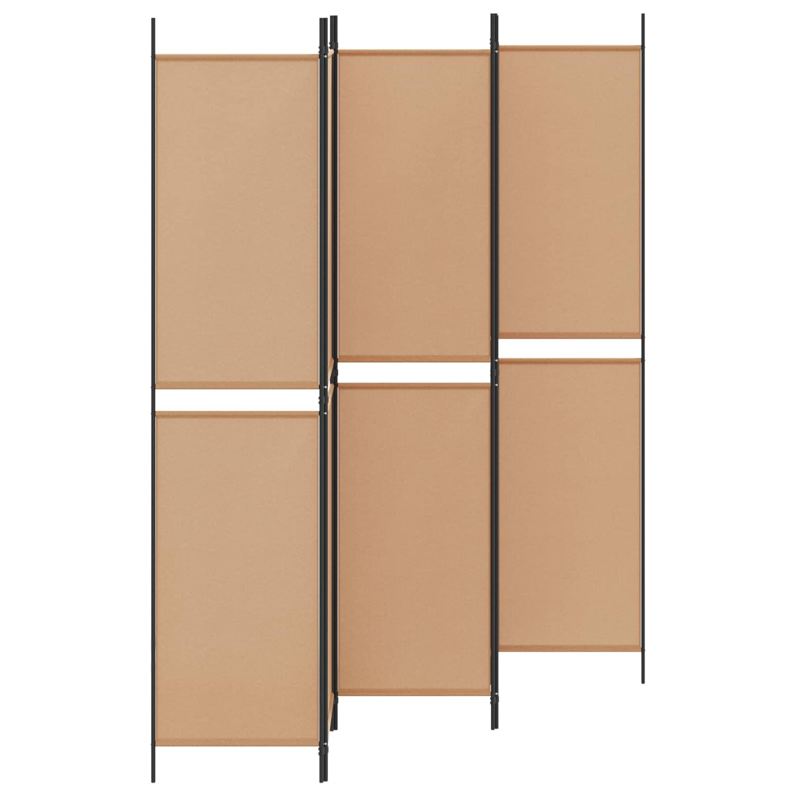 3-teiliger Raumteiler Beige 150 x 180 cm Stoff