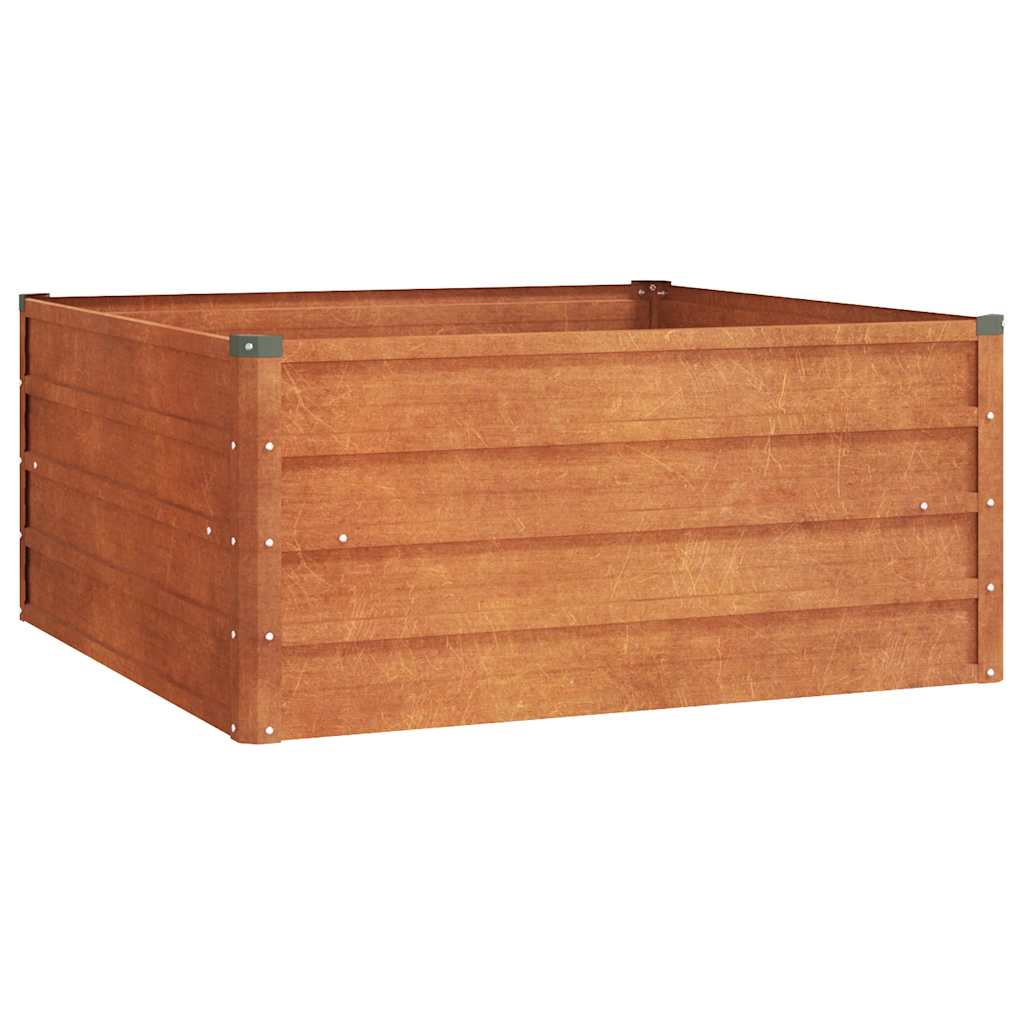 Hochbeet Rostig 100x100x77 cm Cortenstahl