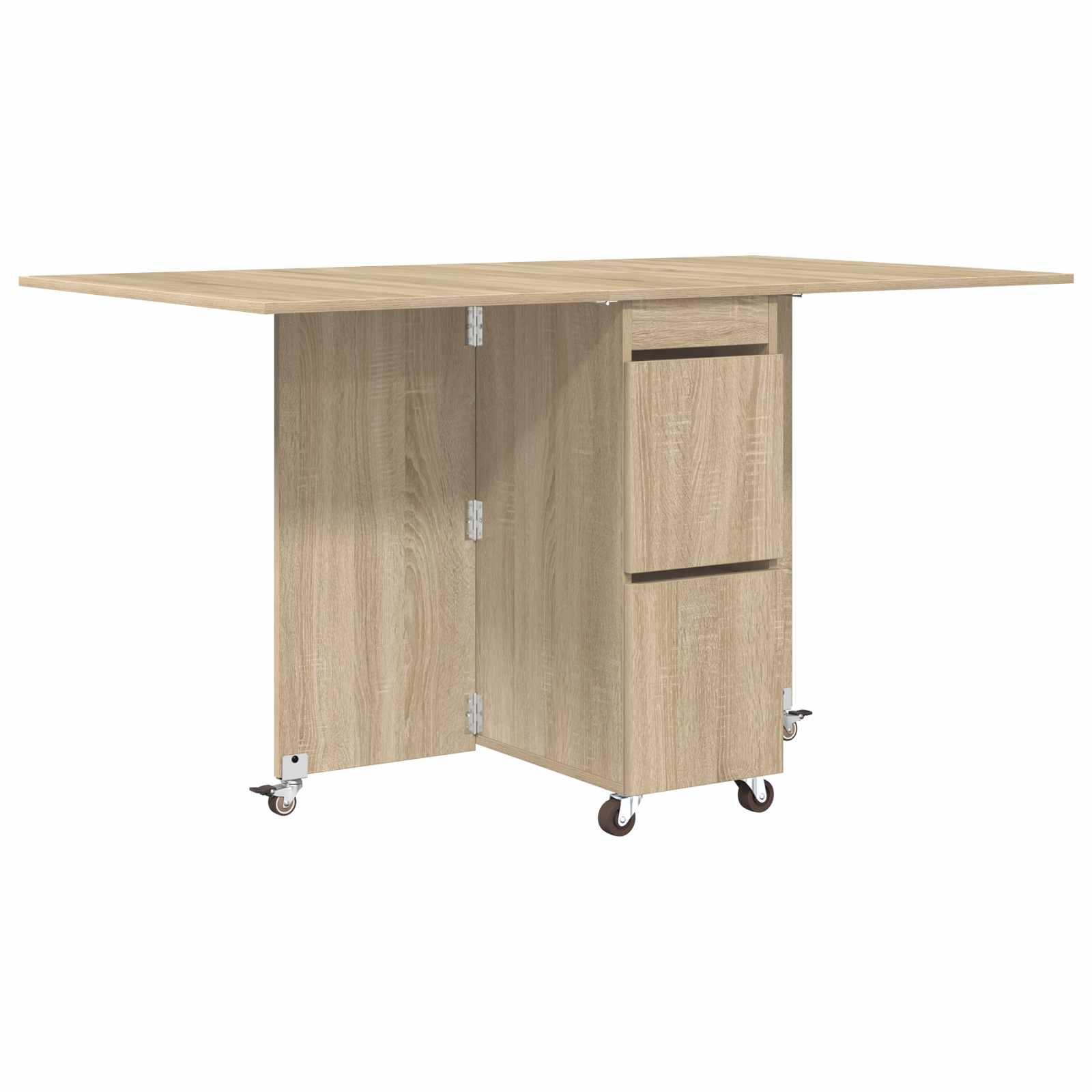 Esstisch 2 pcs 140 x 80 x 77 cm Holzwerkstoff Weiß Rechtwinklig