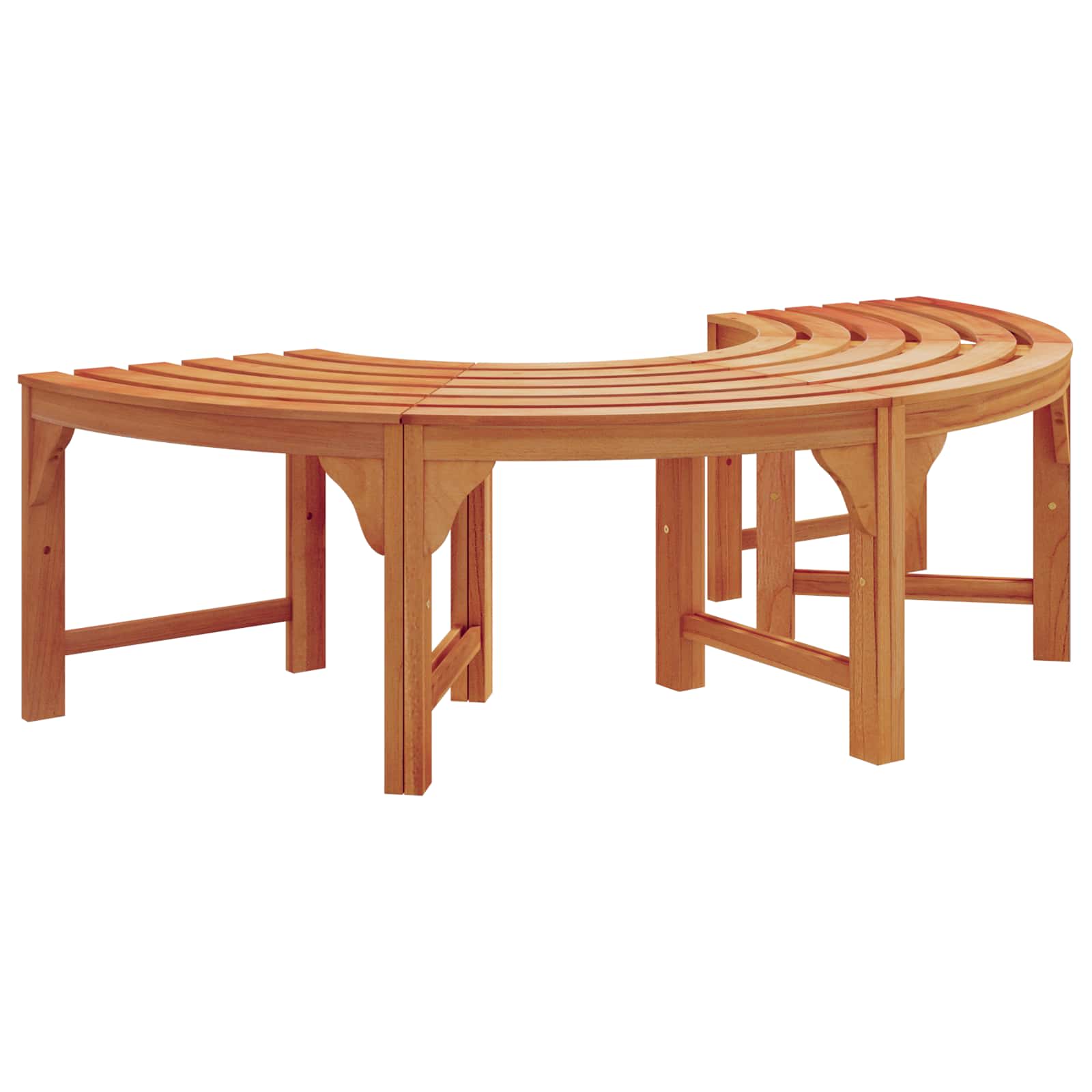 Baumbank Rund Ø208 cm Massivholz Eukalyptus