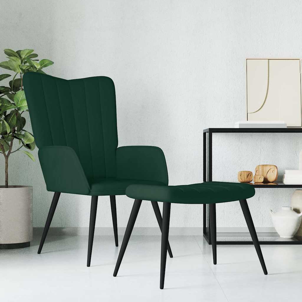 Relaxsessel Dunkelgrün Samt