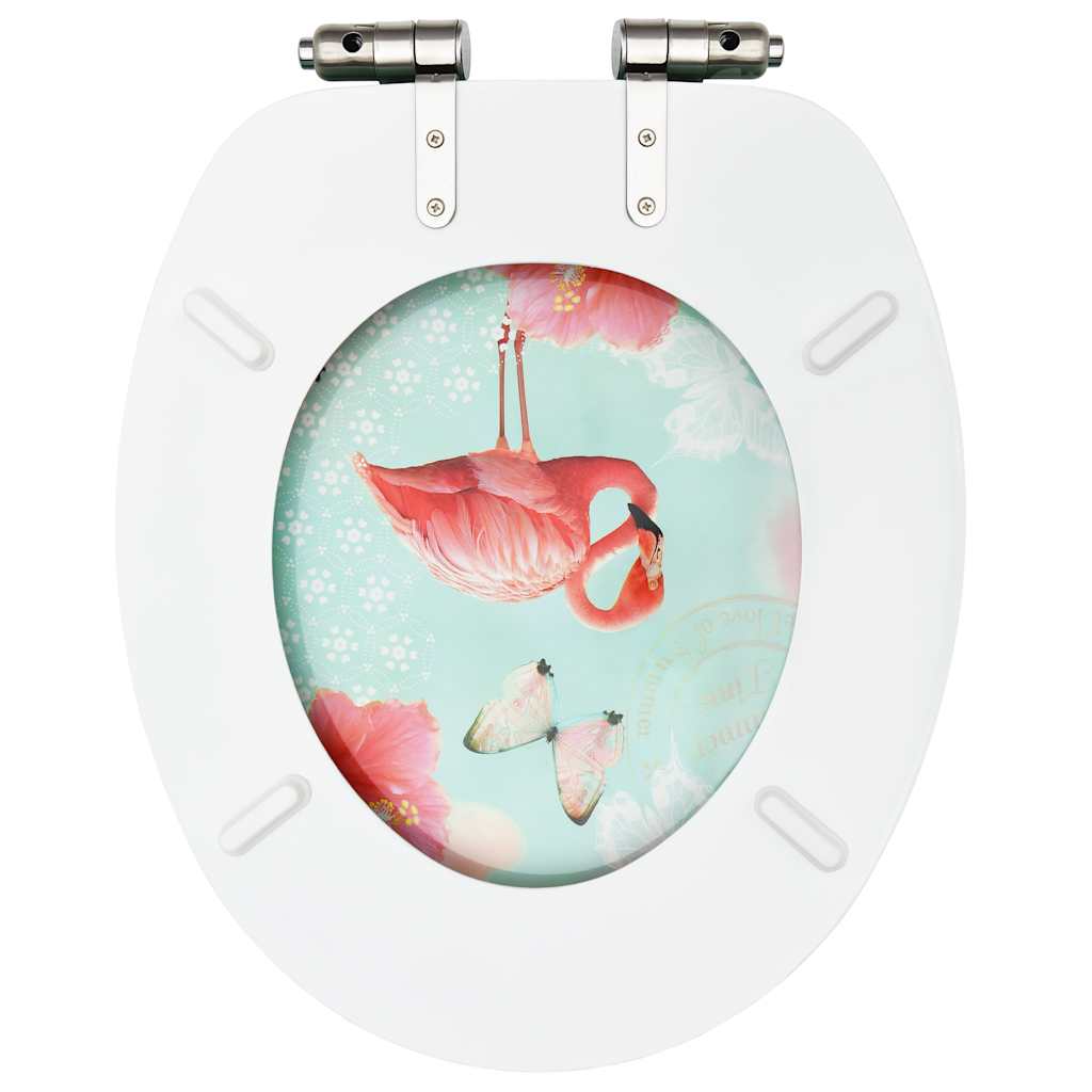 Toilettensitz MDF Deckel Schlichtes Design Weiß