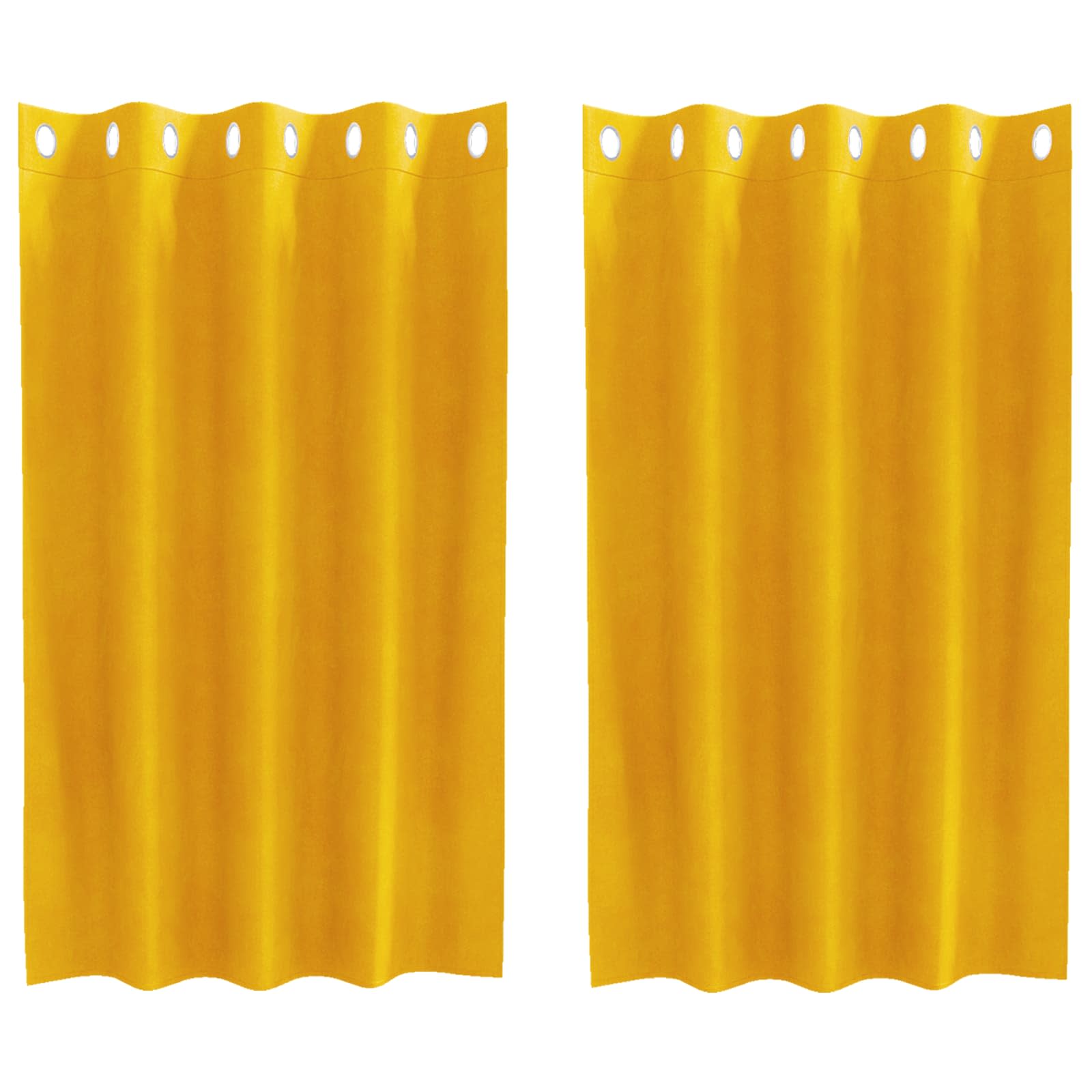 Verdunkelungsvorhänge 2 pcs Schwarz 140 x 140 cm Samt