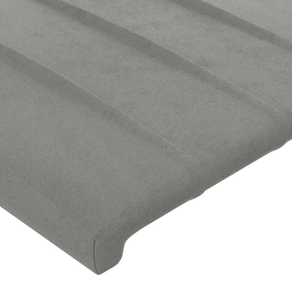 Kopfteil Hellgrau 80x5x118/128 cm Samt