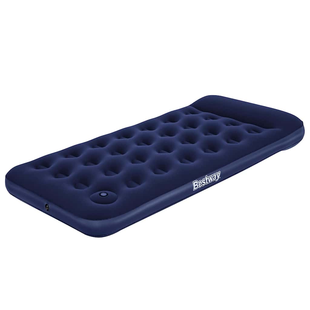 Bestway Luftmatratze Aufblasbar Beflockt mit Fußpumpe 185x76x28 cm