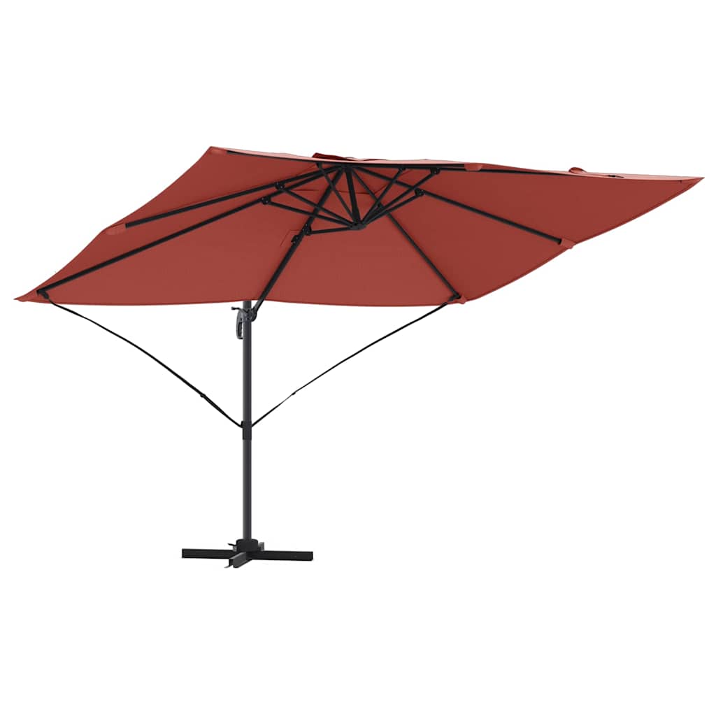 Sonnenschirm Sand 351 x 250 x 260 cm Polyester und Aluminium